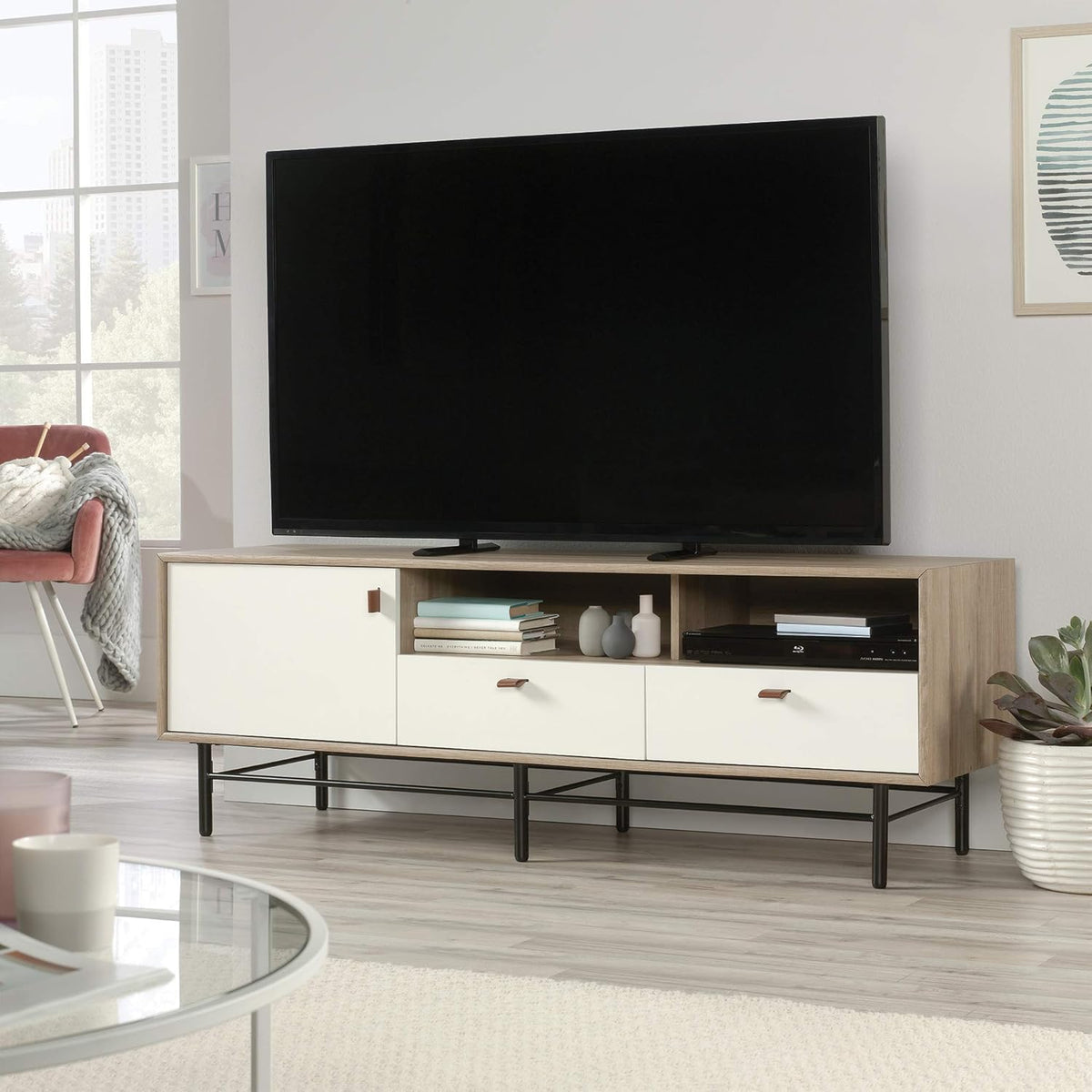 Credenza, Sky Oak Finish Q621416
