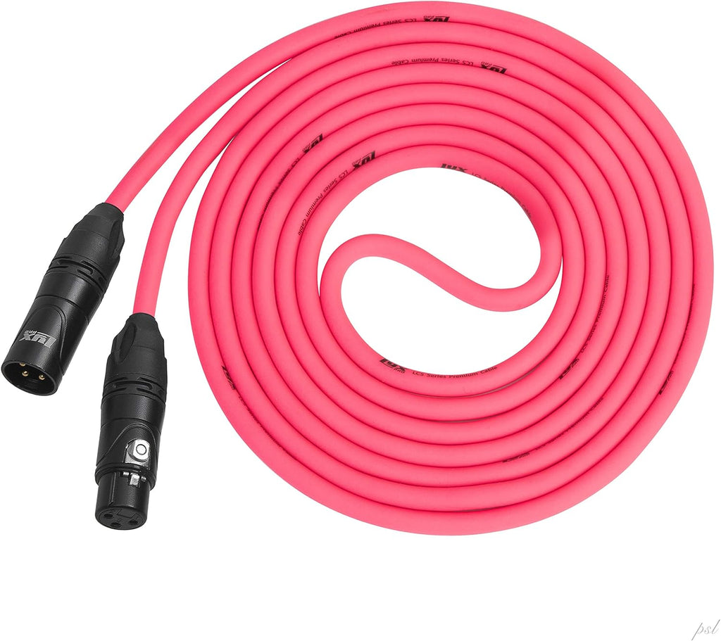 100 Feet XLR Microphone Cable Balanced Male to Female 3 Pin Mic Cord Green Pack of 2 D1615