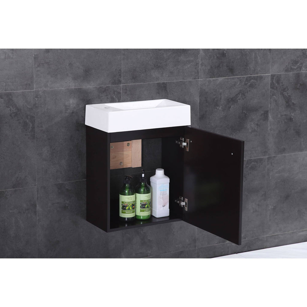 Espresso Modern Vanity Cabinet R300576