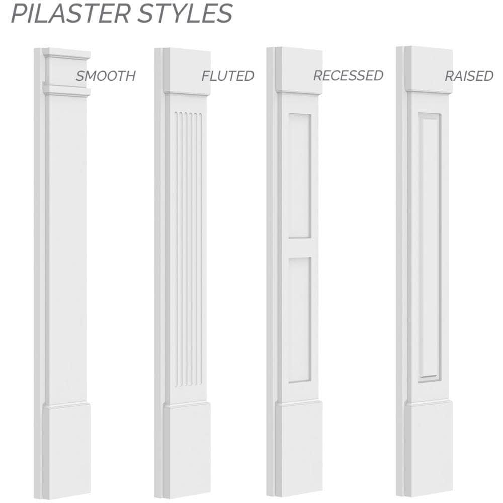 Raised Panel PVC Pilaster (Pair) Z6609