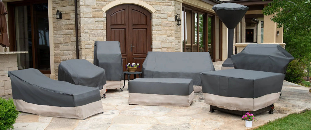 Patio Chaise Lounge Cover 65"L x 28"W x 29"H Gray U287224