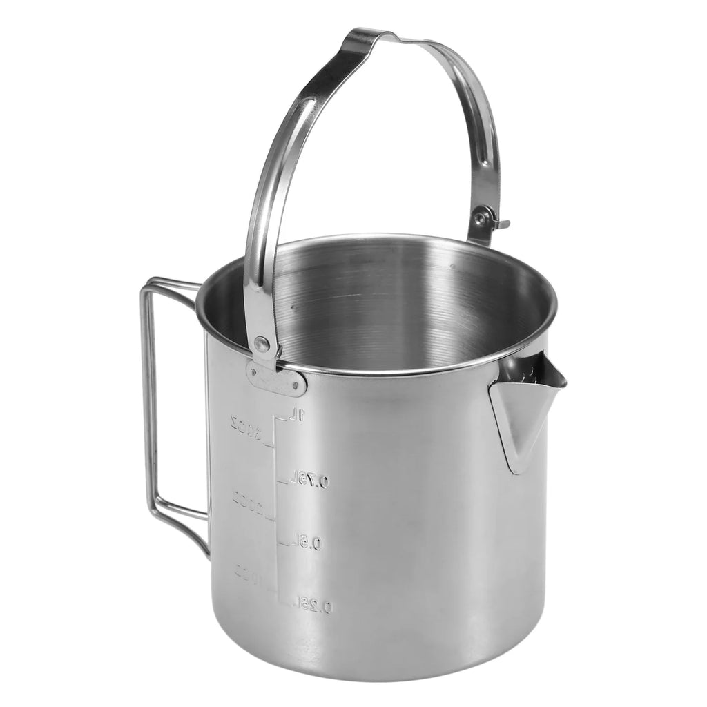 1L Stainless Steel Cooking Kettle with Foldable Handle F62666