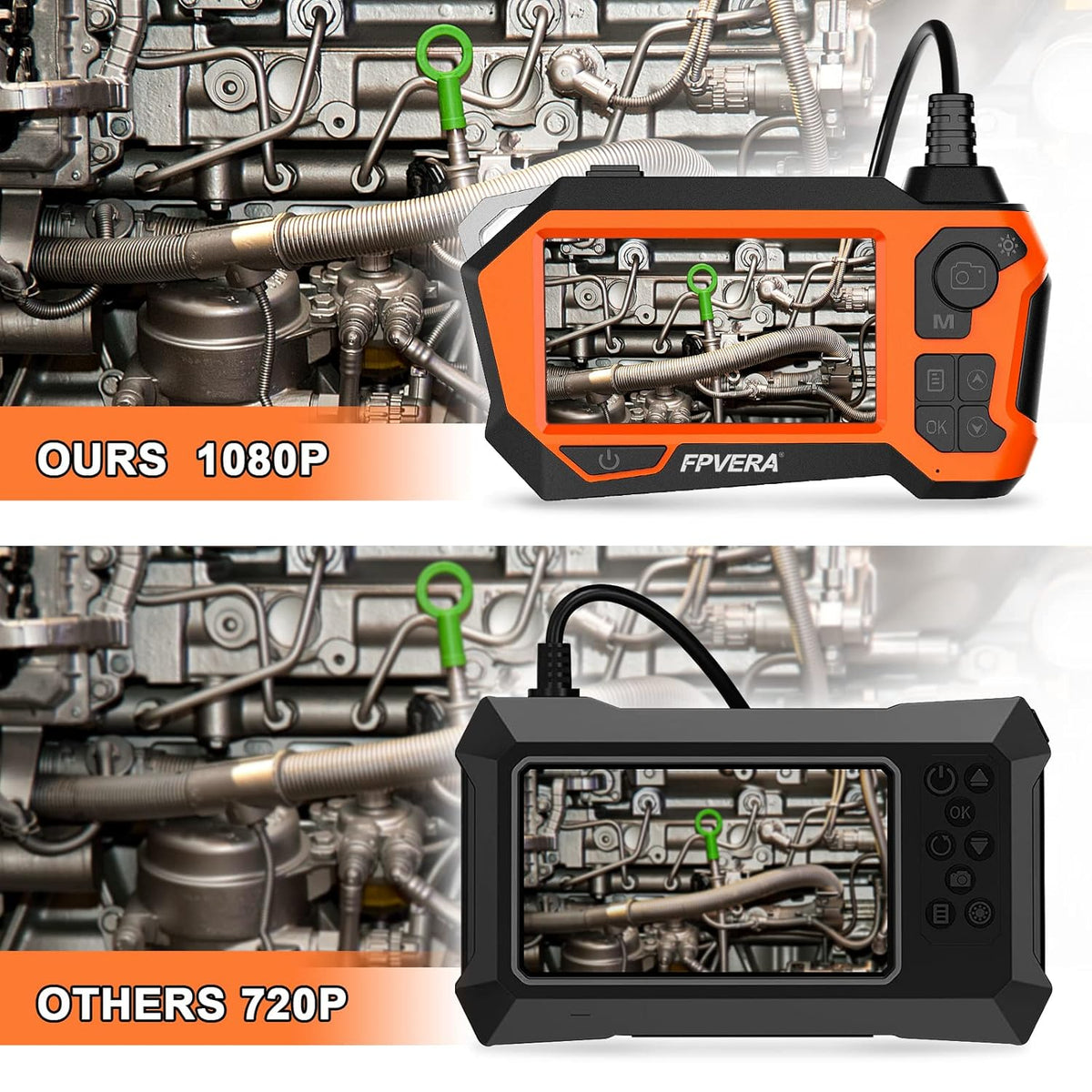 1080P Dual Lens IP68 Waterproof Inspection Camera K986