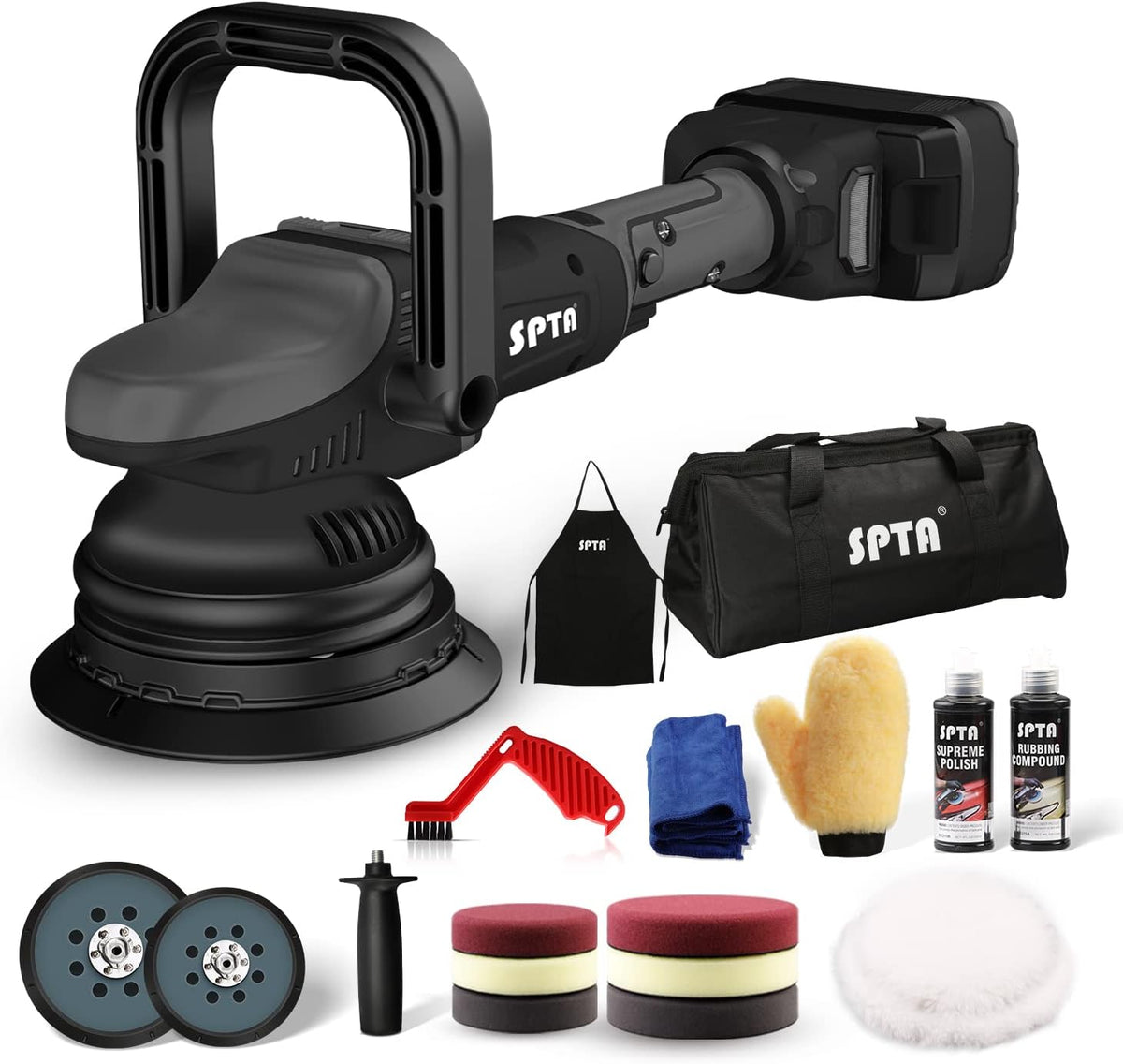 18V Cordless Car Polisher 15mm Orbit 7 Variable Speed U7639