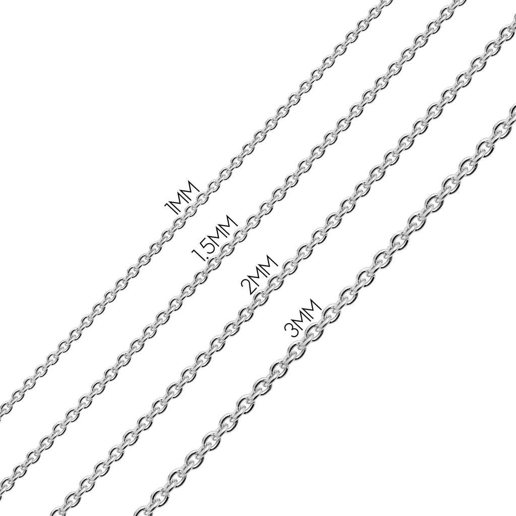 Sterling Silver Rope Link Chain Necklace S5694