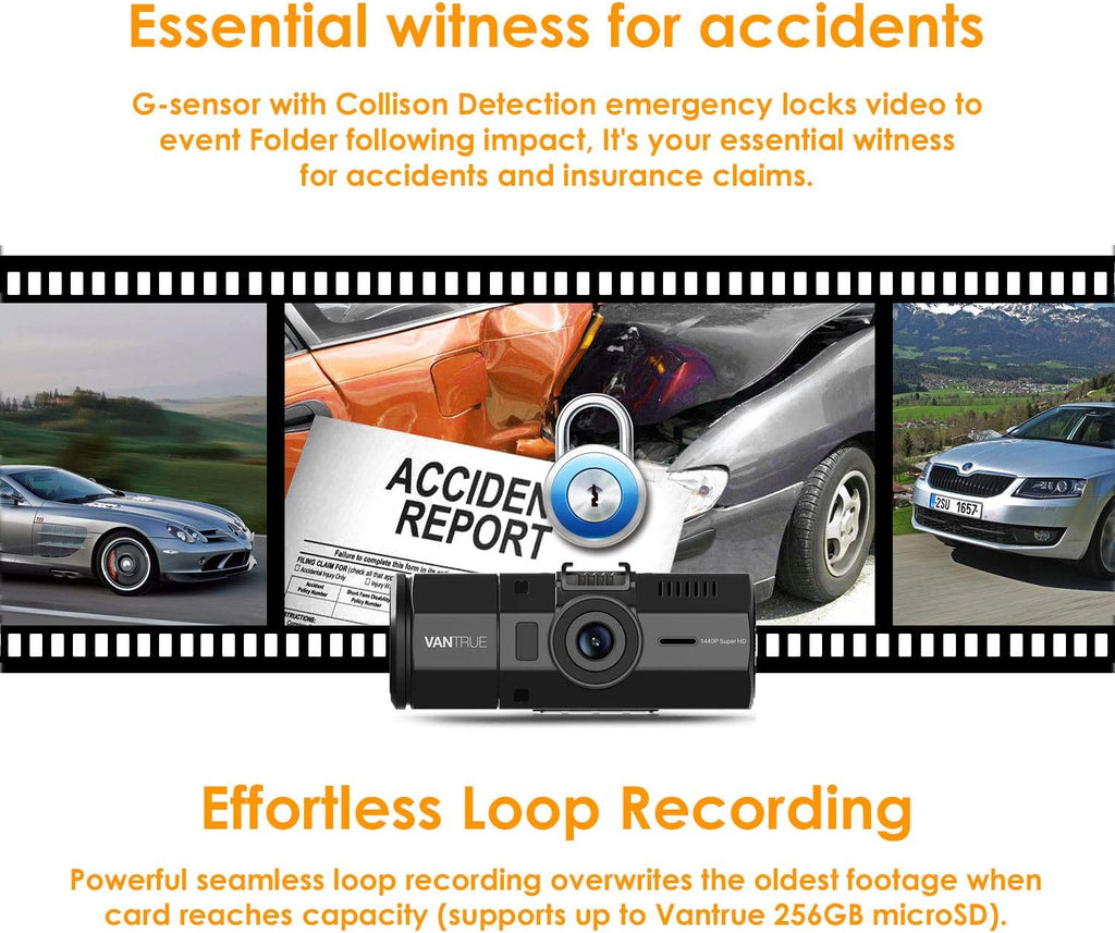 Dual 1080P Dash Cam with Infrared Night Vision E807
