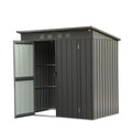 White 6x4FT Metal Storage Shed with Pent Roof N315677