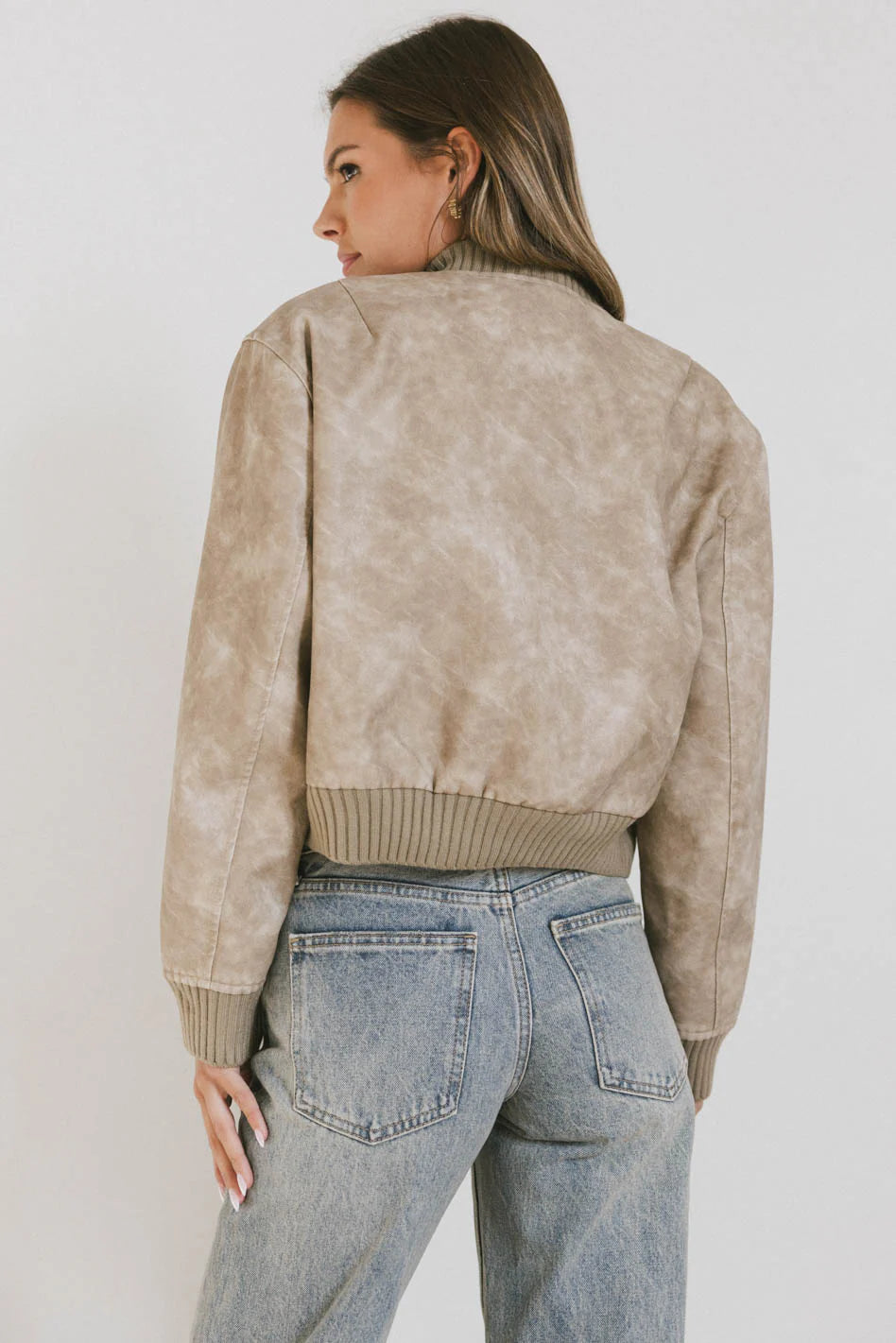 Tan Bomber Jacket T8339