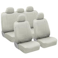 Beige Faux Leather Car Seat Covers Front Seats Only 4-Piece O8659