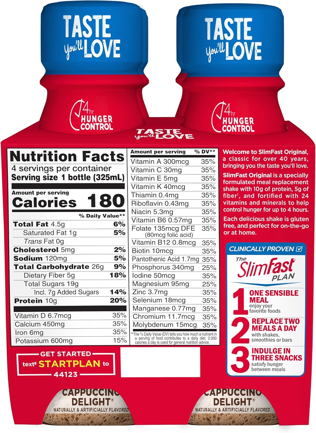 11 Fl. Oz Bottle Cappuccino Delight Meal Replacement Shake A54485