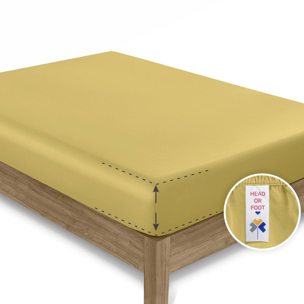 Queen Fitted Sheet, 100% Cotton Sateen T35955
