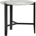 White/Black Metal End Table I67395