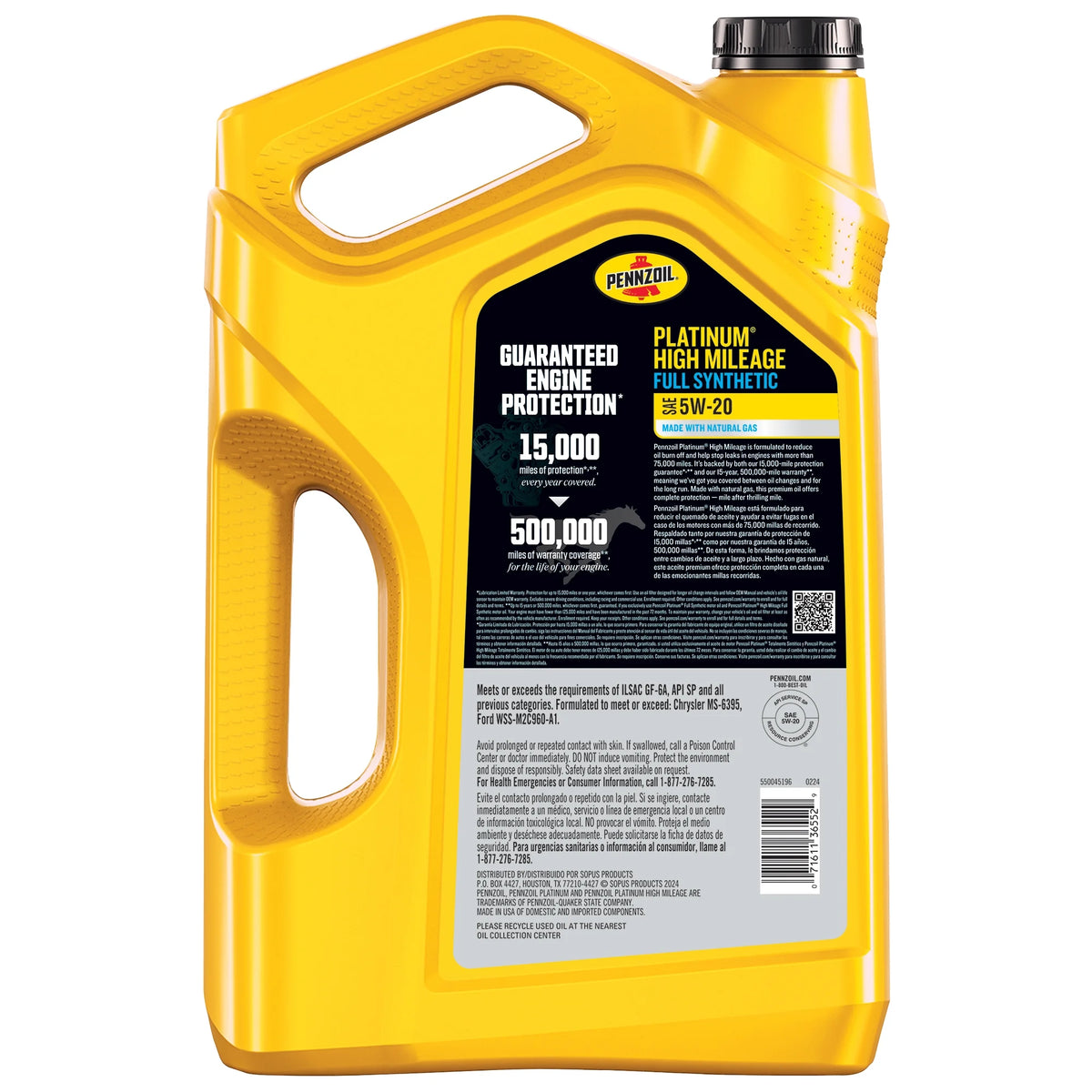 Full Synthetic 5W-20 Motor Oil, 5 Quart Q665931