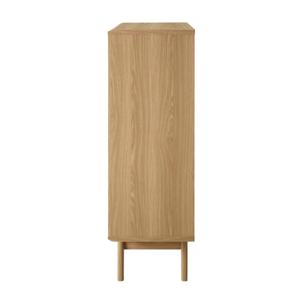 Brown Oak Wood TV Stand Console Table O6130
