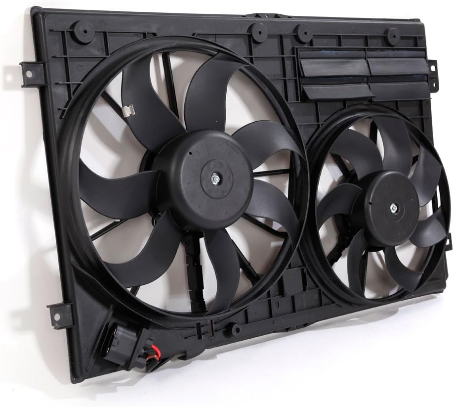 Cooling Fan Motor Assembly Compatible with 2006-2014 Audi A3 Quattro TT Quattro Beetle CC Eos Goif GTI Jetta Passat 2.0L T478489