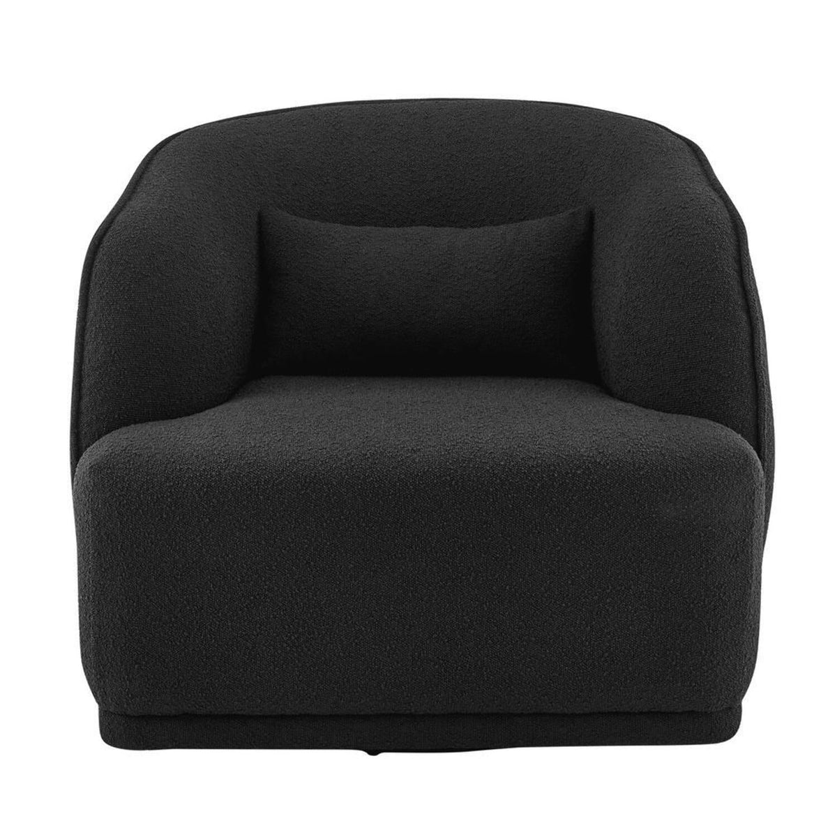 Black Fabric Swivel Accent Chair J195