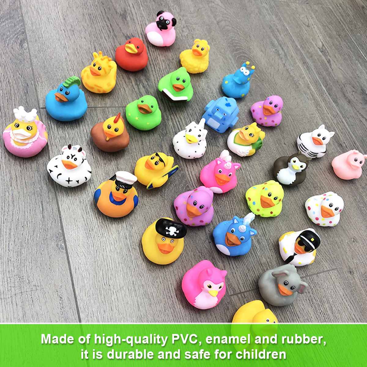 50 Pcs Assorted Rubber Duck Bath Toys E362