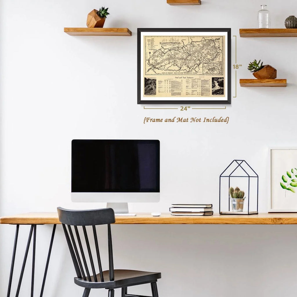 Vintage Map Wall Art Poster M199