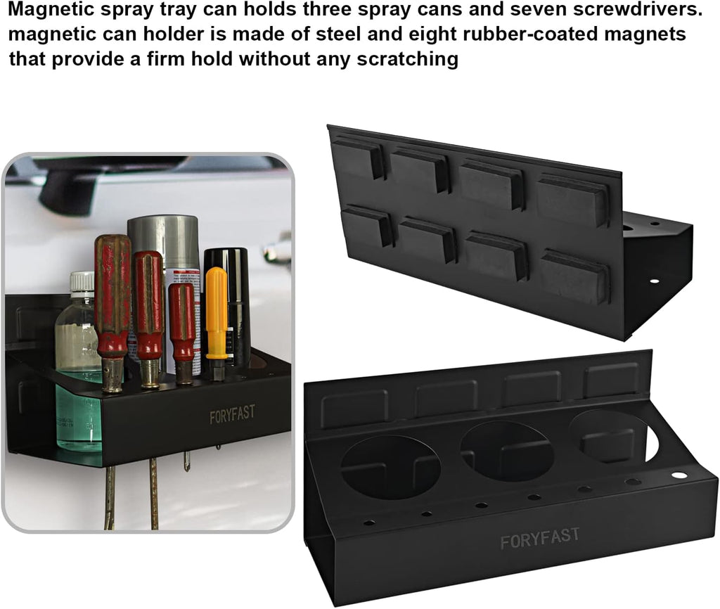 Magnetic Toolbox Tray Set and Holder 4-piece V1256