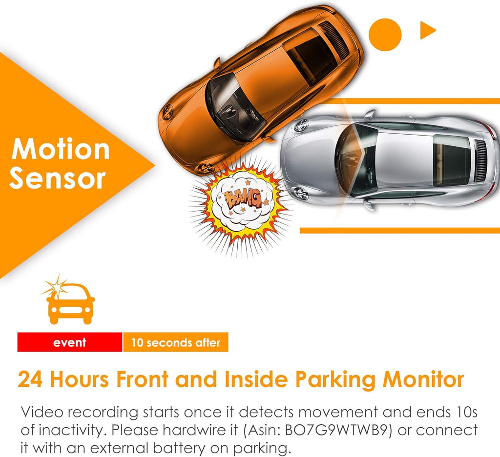Dual 1080P Dash Cam with Infrared Night Vision E807