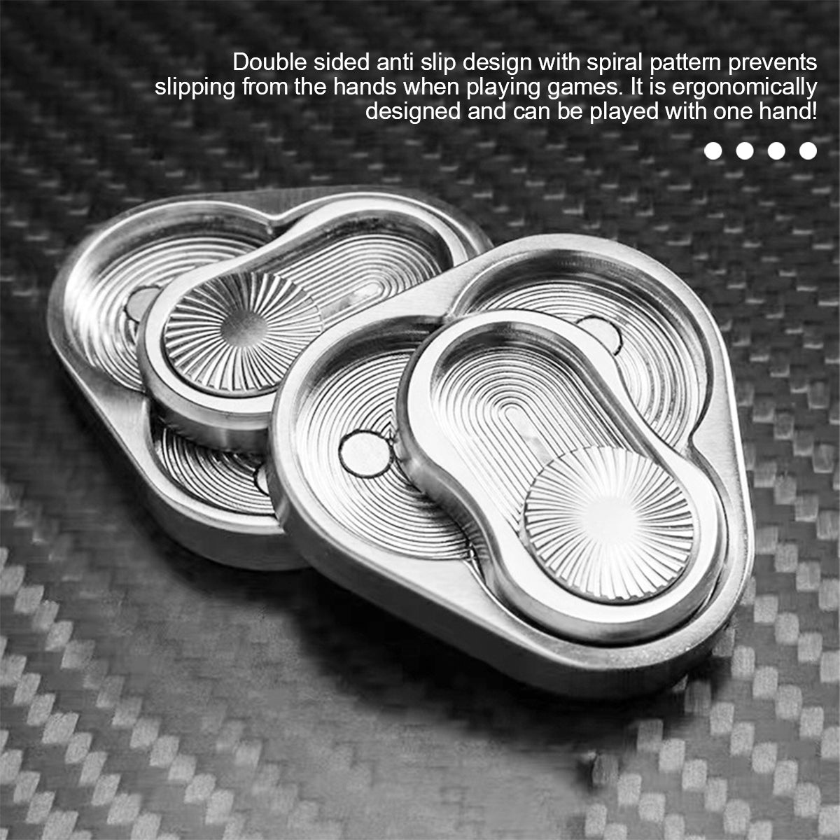 Rotary Push Toy Finger Spinner Stainless Steel Triangle Sensory Hand Toy S8463