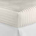Ivory Striped Sateen Fitted Sheet Twin XL C21235