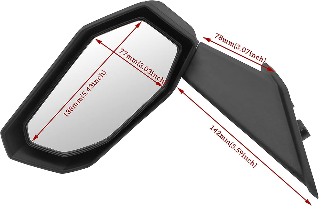 Folding Front Door Rear View Side Mirrors for Can-Am Maverick X3 / X3 MAX 2017-2021, 2PCS G16332