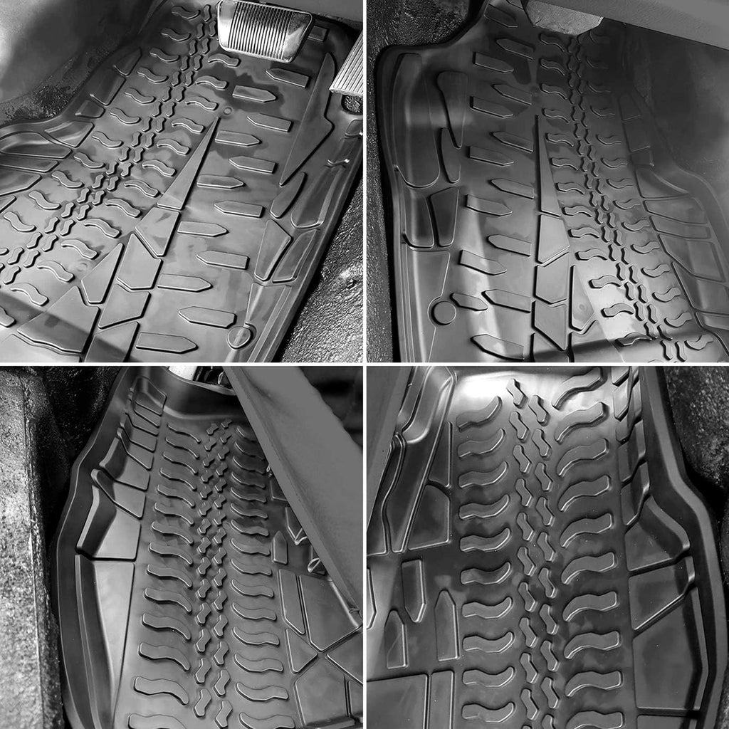 Black Floor Mats Liners Front and Rear Carpet C60325