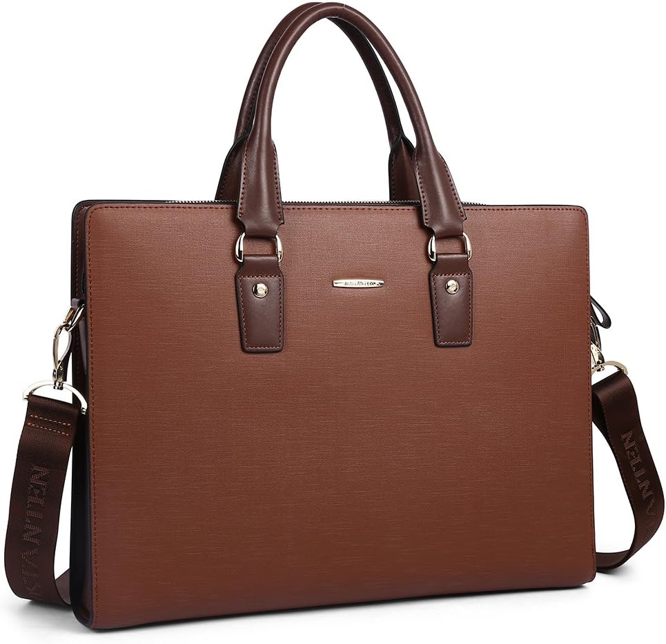 Leather Laptop Briefcase Shoulder Bag B18292