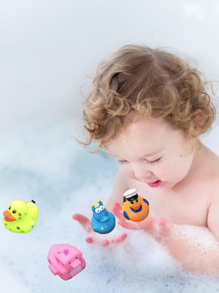 50 Pcs Assorted Rubber Duck Bath Toys E362