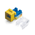 Cat6a Punch Down Keystone Jack - Unshielded - Yellow - 24pc C547306