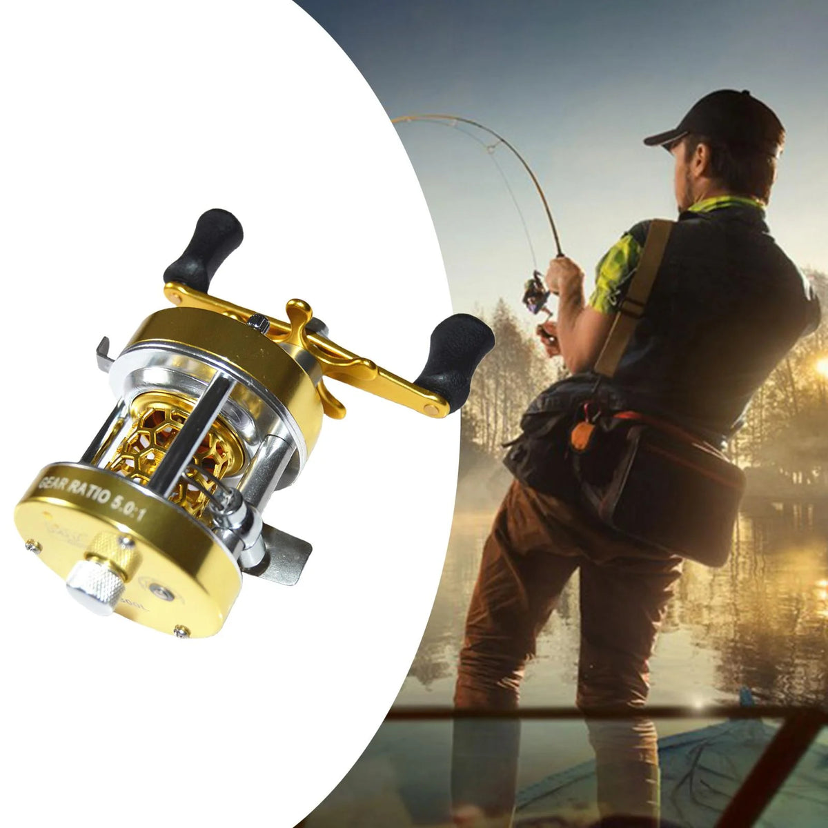 Fishing Reel 5.0:1 Gear Ratio Aluminum Spool H6507