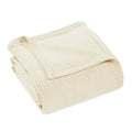 Ivory Waffle Weave Knit Cotton Blanket Twin Twin XL V206