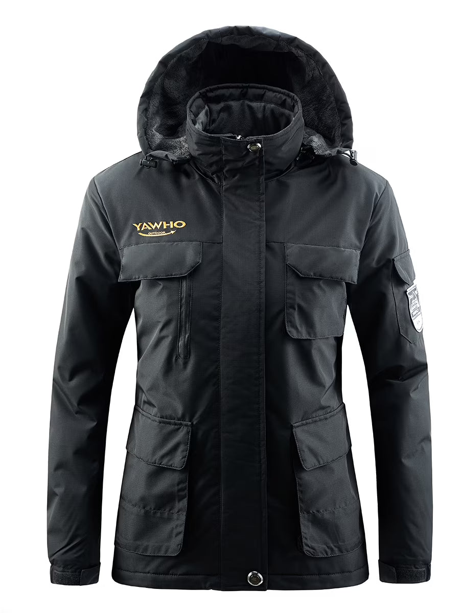 Women's Ski Winter Jacket Windproof Waterproof Snowboarding Hooded Coat P187