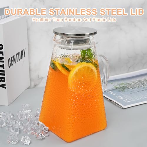 105OZ Borosilicate Glass Pitcher with Lid G7850