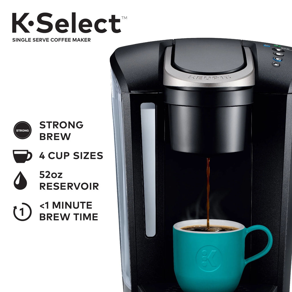 Single-Serve K-Cup Pod Coffee Maker with 12oz Brew Size, Matte Black M3246