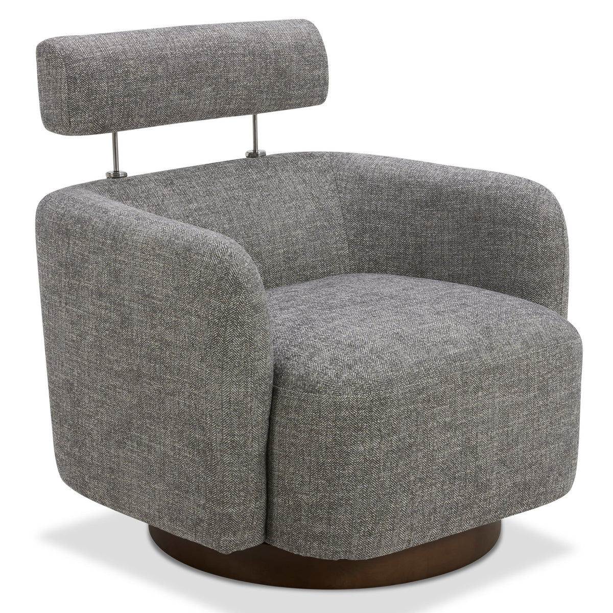 Swivel Accent Barrel Chair with Adjustable Backrest L5274