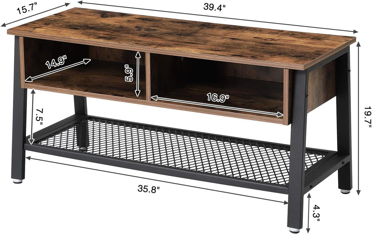 Vintage TV Stand with Storage Shelf O1172
