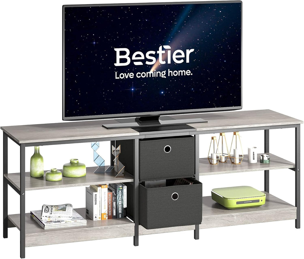 Light Gray TV Stand with Drawers Z40382