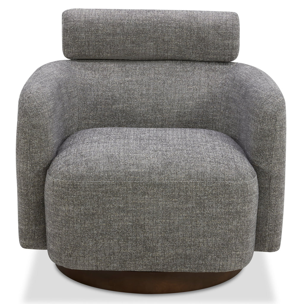 Swivel Accent Barrel Chair with Adjustable Backrest L5274