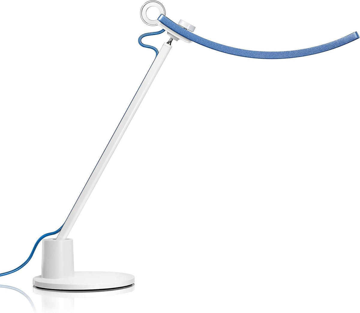 Silver LED Desk Lamp with Auto-Dimming, CRI 95, 35” Wide Illumination M88728