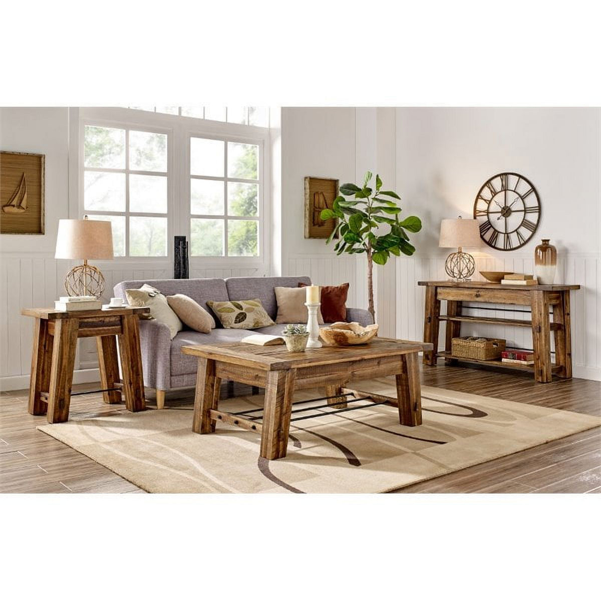 Industrial Wood End Table H49174