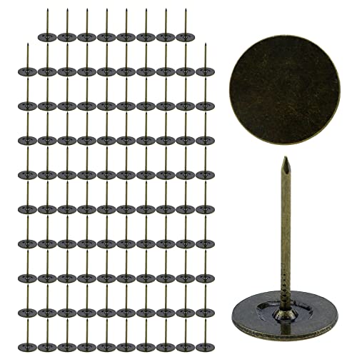 Bronze Flat Head Upholstery Tacks (19mm x 30mm, 100Pcs) O621