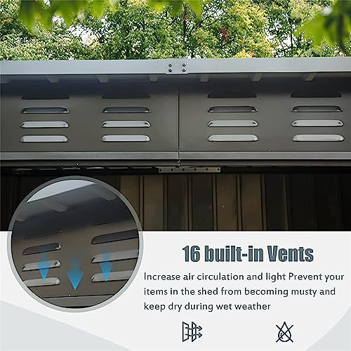 White 6x4FT Metal Storage Shed with Pent Roof N315677