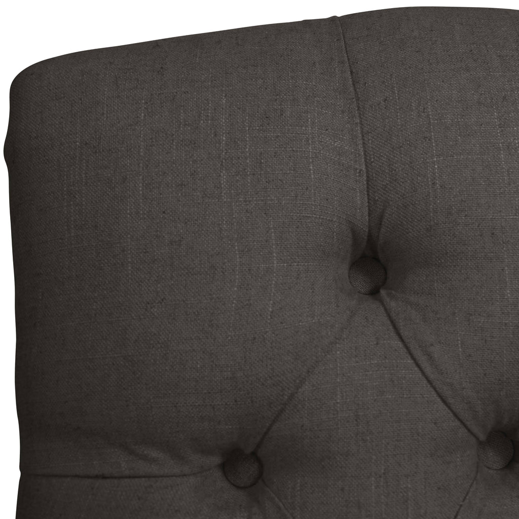Tufted Bar Stool in Linen Slate A3382