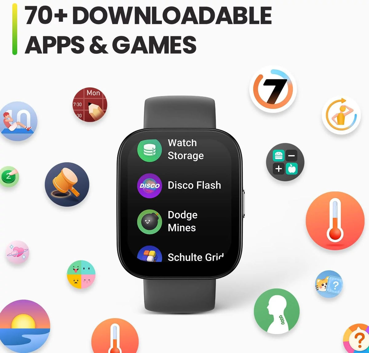 Soft Black Smart Watch with Ultra Large Screen & Bluetooth Calling P484