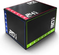 3-in-1 Foam Plyometric Jump Box with High-Density EPE Foam Core and PVC Leather Cover, 20", 24", 30" E368