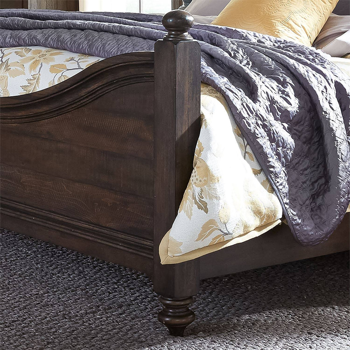 2 Drawer Nightstand, Dark Brown F2043