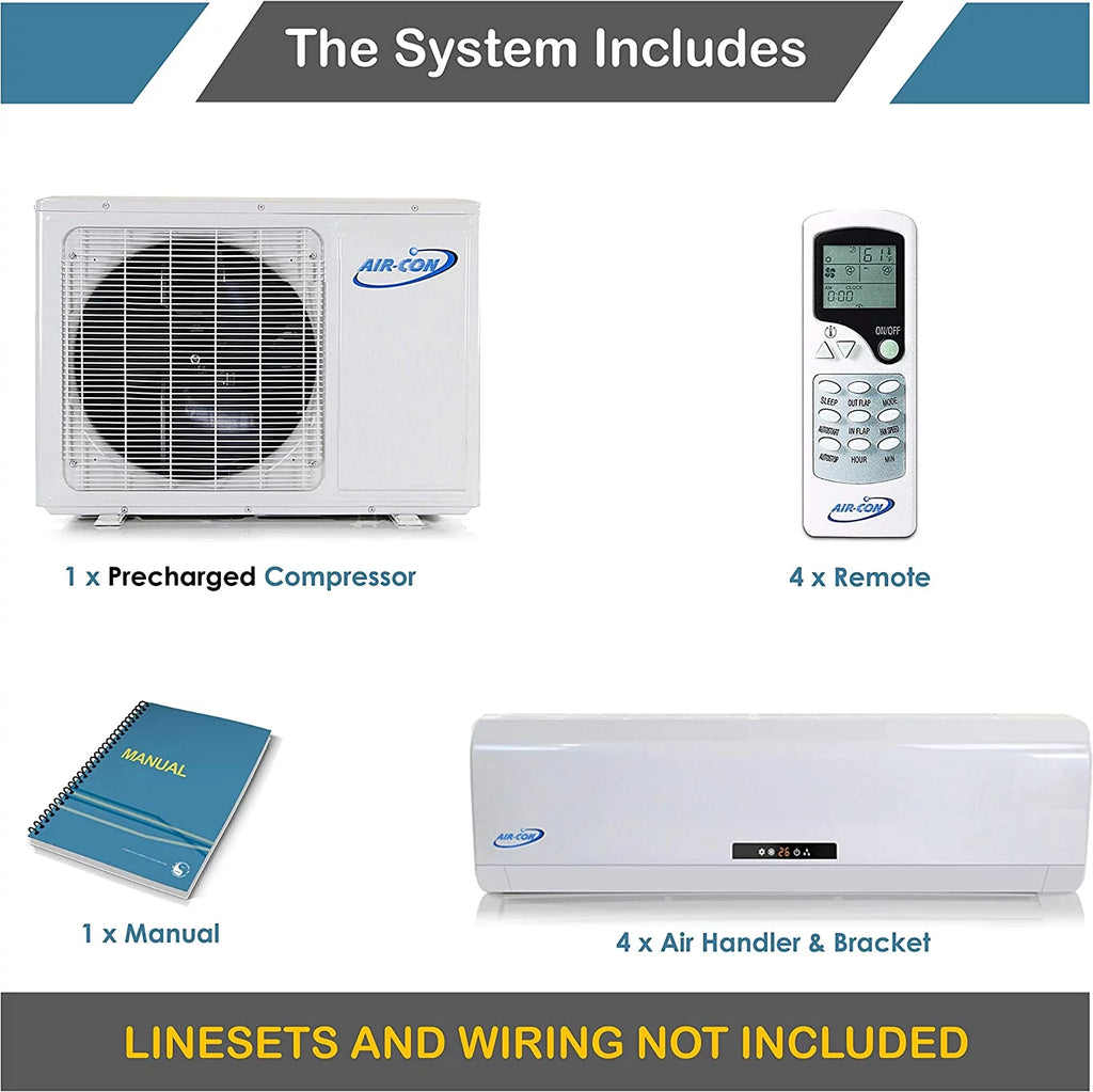 4 Zone 9000 12000 Ductless Mini Split Air Conditioner A239744