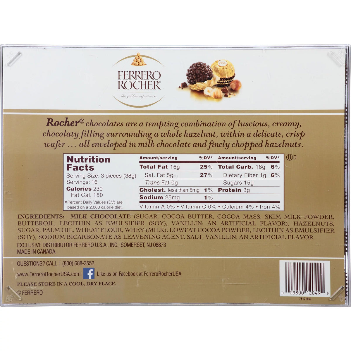 48 pk. Hazelnut Chocolates C21958